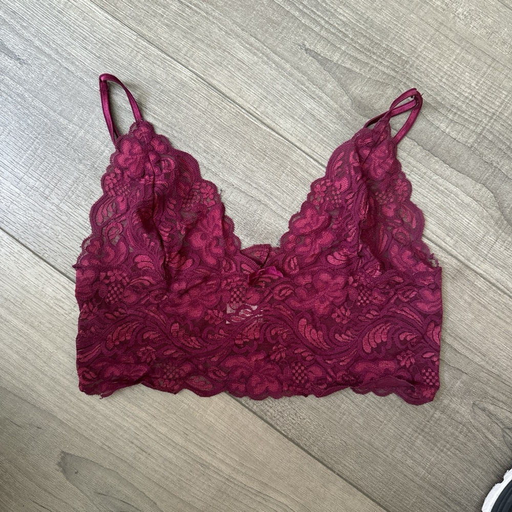 Frederick's of Hollywood Burgundy bralette Size Medium